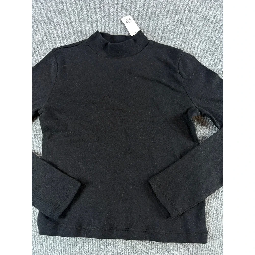 Gap Kids‎ Black Mock Neck Long Sleeve Top Size L 10 NWT